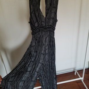 Black & White Striped Jumpsuit